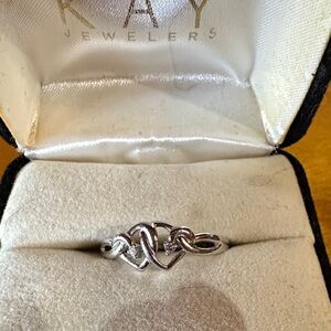 Kay Jewelers Silver Intertwined Heart Ring